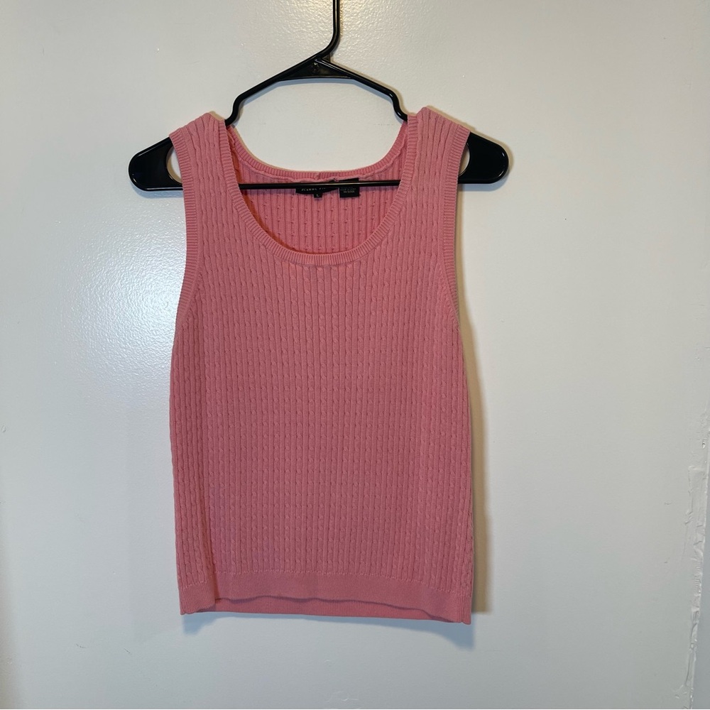 Jeanne Pierre Pink Sleeveless Knit Top women’s size large‎